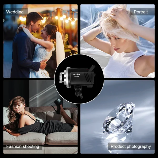 Godox MS200V/MS300V LED Studio Flash Built-in 2.4G Wireless Receiver Lightweight Compact Bowens Mount LED Modeling Lam - Image 3