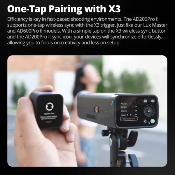 Godox 200W AD200PROII AD200PRO II TTL HSS 2.4G Wireless Camera Pocket Flash Compatible with X3 for Nikon Canon Sony Fuji Olympus - Image 3