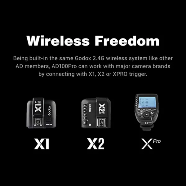 Godox AD100Pro TTL 100Ws Outdoor Flash Speedlight 2.4G Wireless X AD100 PRO Pocket Flash For Sony Nikon Canon Fujifilm PK AD200 - Image 5