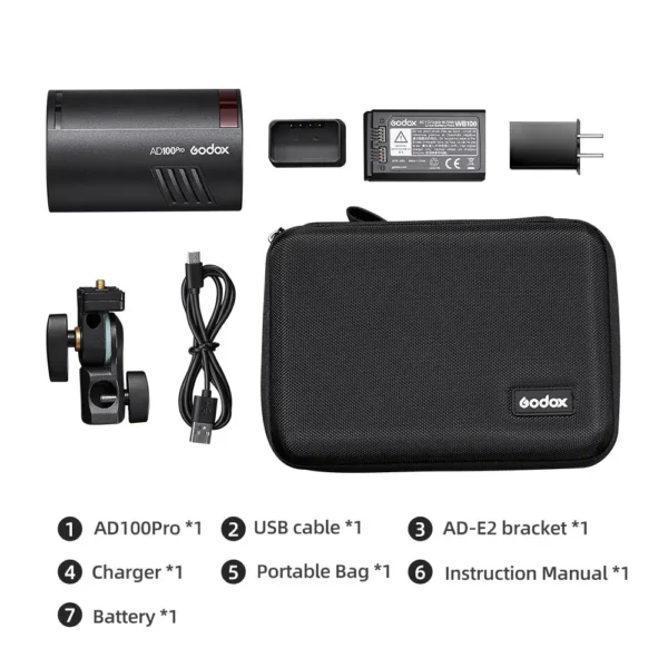 Godox AD100Pro TTL 100Ws Outdoor Flash Speedlight 2.4G Wireless X AD100 PRO Pocket Flash For Sony Nikon Canon Fujifilm PK AD200 - Image 3