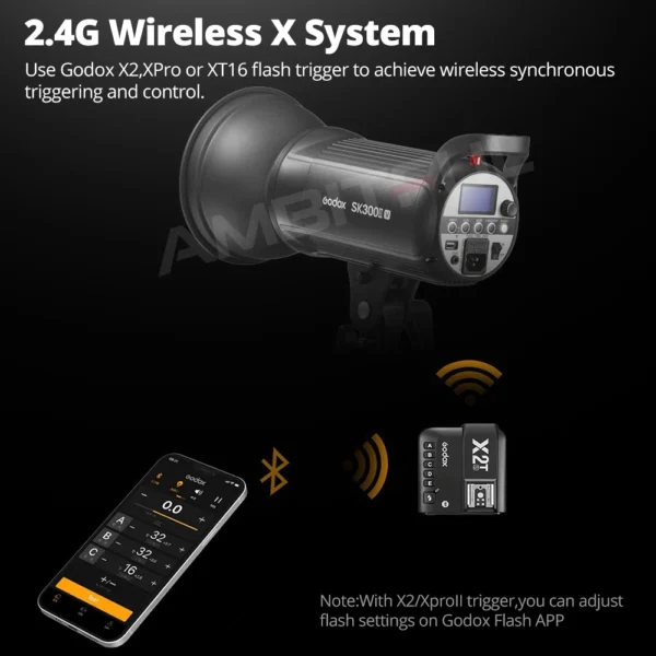 Godox SK300IIV SK400IIV SK300II-V SK400II-V 2.4G X System Professional Compact Studio Flash for Photography Studio Stream - Image 3