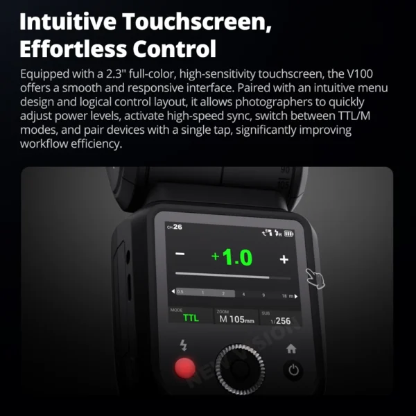 Godox V100 C/N/S/F/O TTL Li-ion Round Head On-Camera Flash 100Ws Beyond Limits V100S V100C V100N V100F V100O - Image 3
