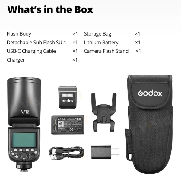 Godox V1 Pro V1Pro V1-C V1-N V1-S V1-F TTL Li-ion Round Head Camera Flash Wireless Speedlight For Canon Sony Nikon Fuji Olympus - Image 10