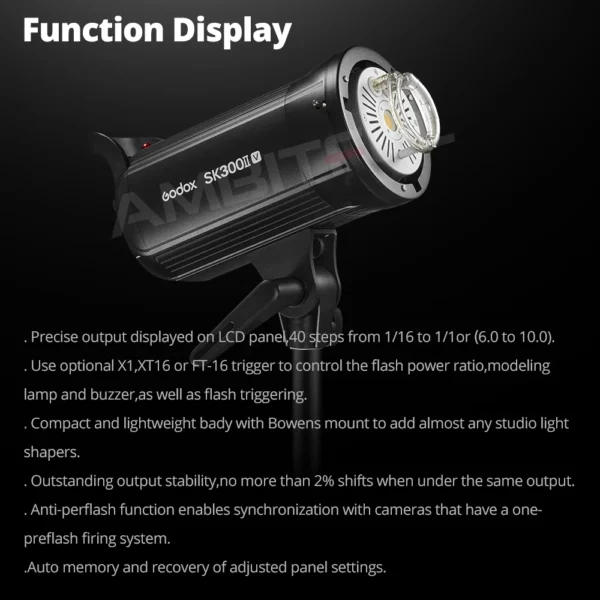 Godox SK300IIV SK400IIV SK300II-V SK400II-V 2.4G X System Professional Compact Studio Flash for Photography Studio Stream - Image 4