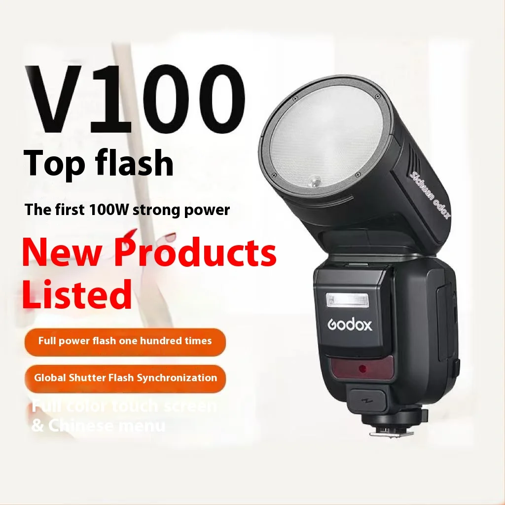 NEW! Godox V100 C/N/S/F/O TTL Li-ion Round Head On-Camera Flash 100Ws Beyond Limits V100S V100C V100N V100F V100O