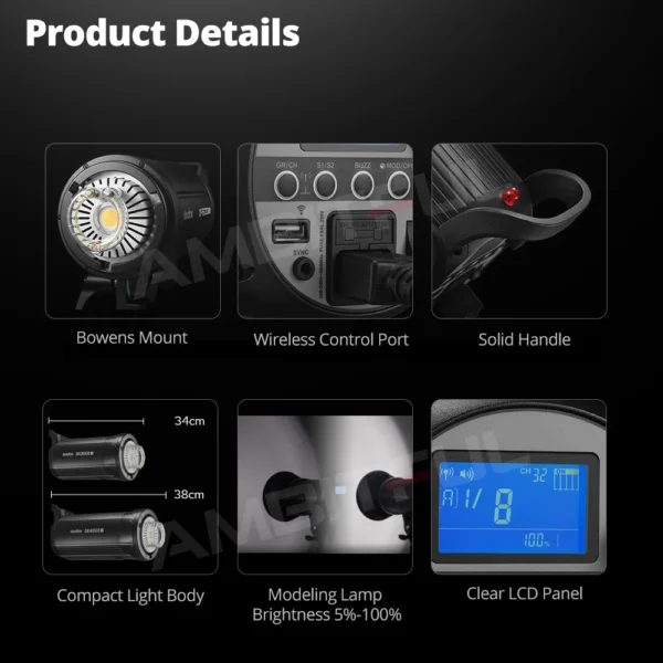 Godox SK300IIV SK400IIV SK300II-V SK400II-V 2.4G X System Professional Compact Studio Flash for Photography Studio Stream - Image 5